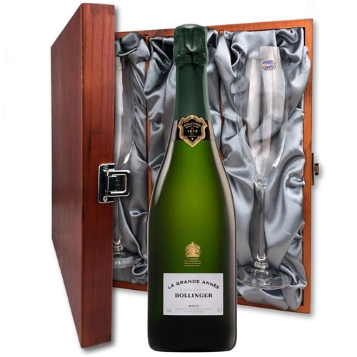 Bollinger Grande Annee 2007 75cl - Bollinger Vintage Champagne Gift And Flutes In Luxury Presentation Box